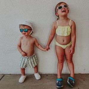 Fish Out‎ Of Water Toddler Boy Stripe Swim Trunks Boardshort Size 18-24 Months